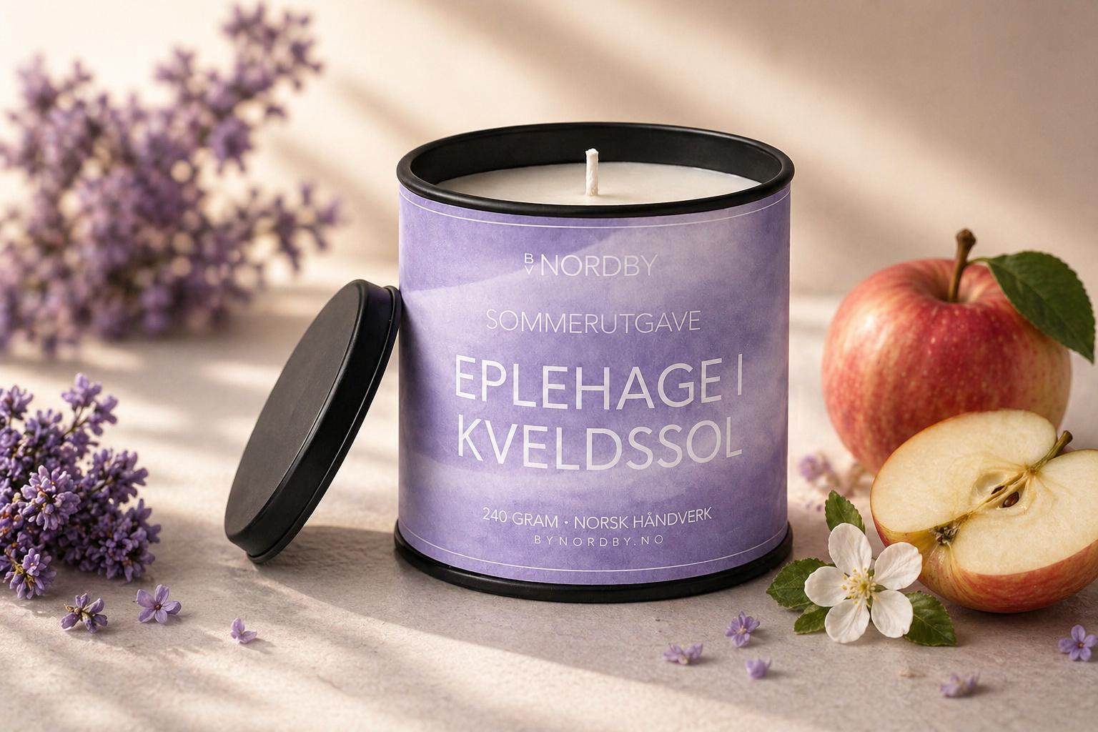 Eplehage i Kveldssol -Duftlys 240g