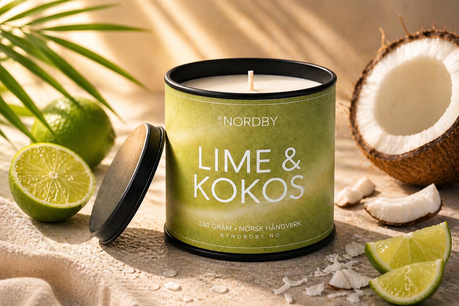 Lime & Kokos -Duftlys 240g